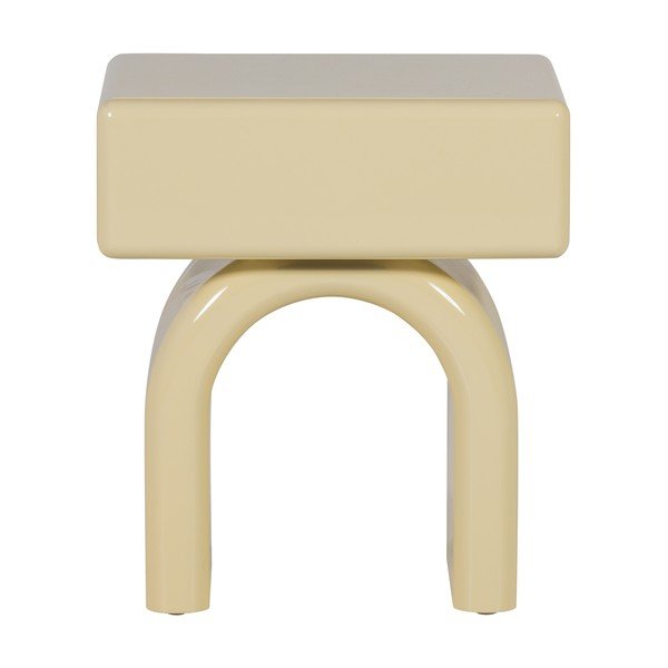 Világossárga fényes éjjeliszekrény Zorel – WOOOD