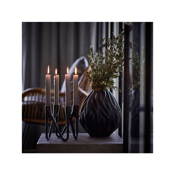 Flame fekete porcelán váza, magasság 23 cm - Morsø-image-1