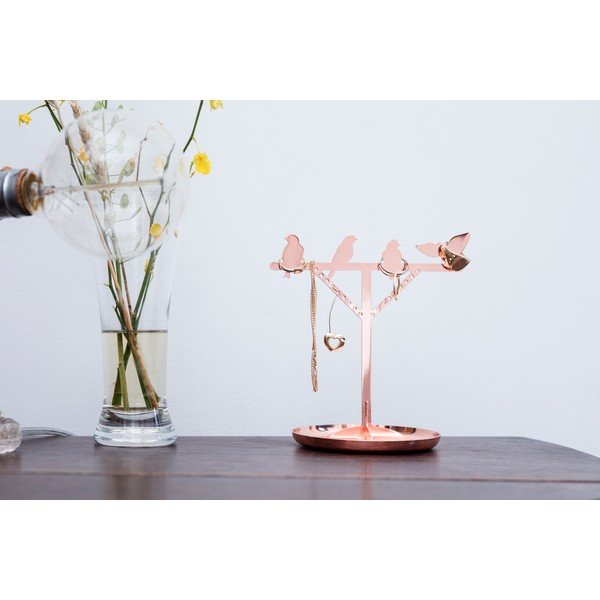 Bird rézszínű ékszertartó állvány, magasság 20 cm - Kikkerland-image-1