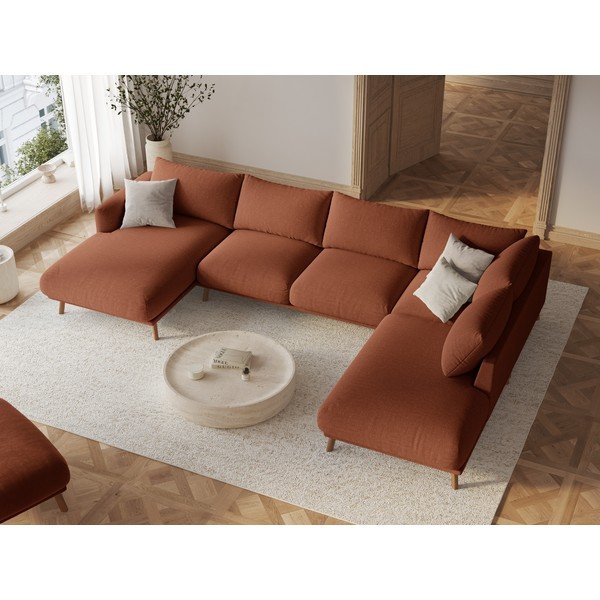 Terrakotta színű puff Naomi – Micadoni -image-1