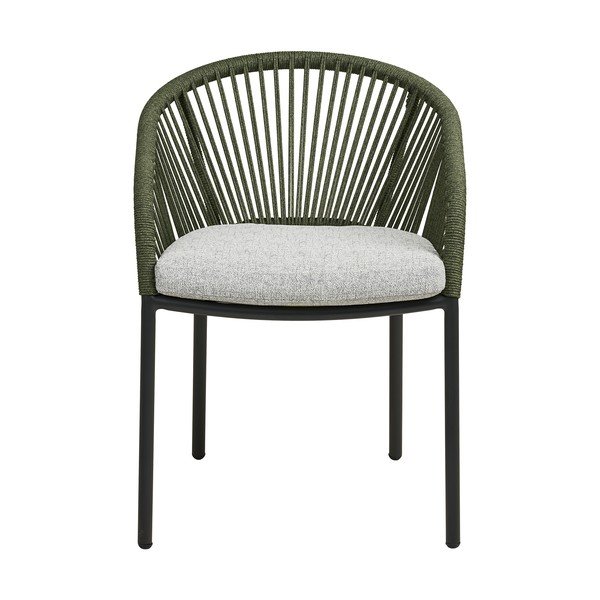 Zöld fém-párnázott kerti szék Novella – House Nordic-image-2