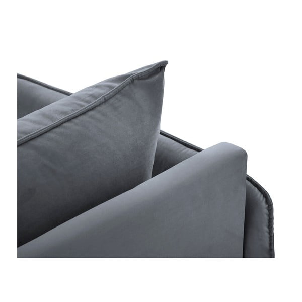 Vienna szürke bársony heverő, bal oldali - Cosmopolitan Design-image-3
