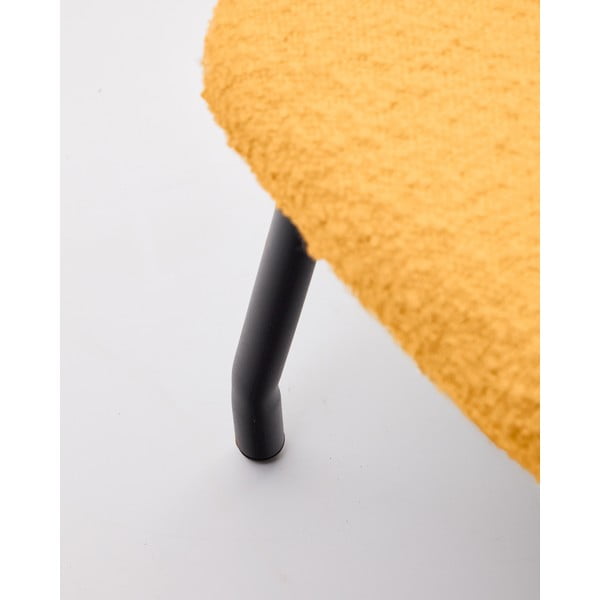 Mustársárga buklé puff Belina – Kave Home-image-3