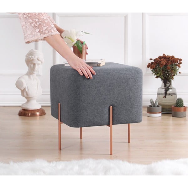 Sötétszürke puff Copper – Artie-image-2