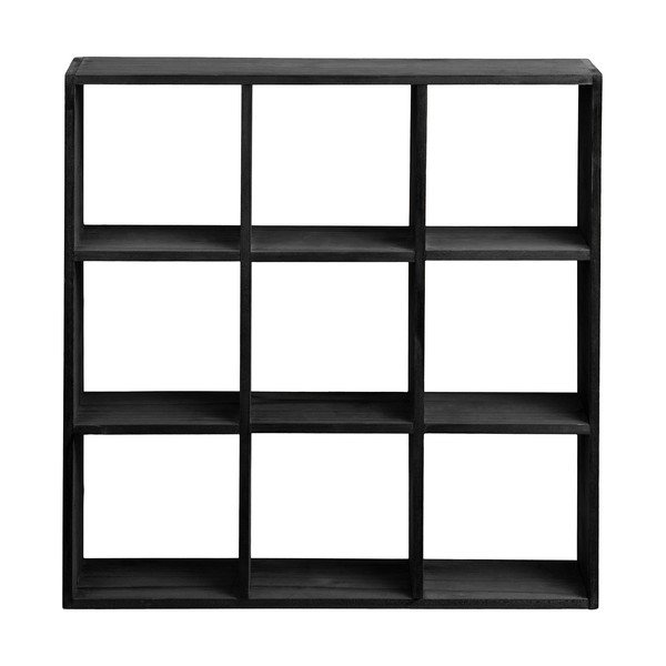 Fekete többszintes borovi fenyő fali polc 46 cm Moss – House Nordic-image-3