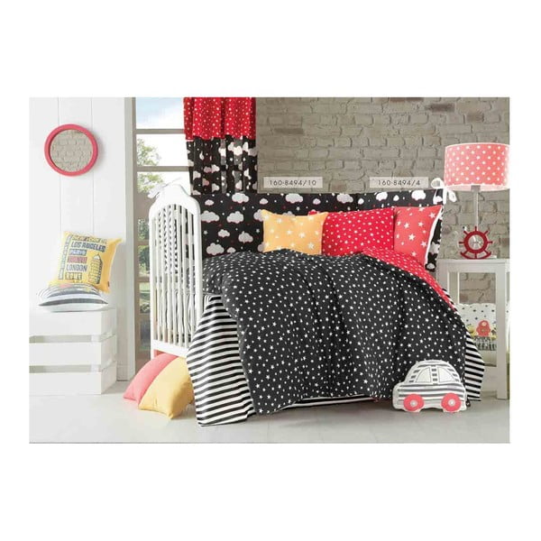 Pillow Toy Panda piros pamut keverék gyerekpárna, 25 x 36 cm - Mike & Co. NEW YORK-image-2