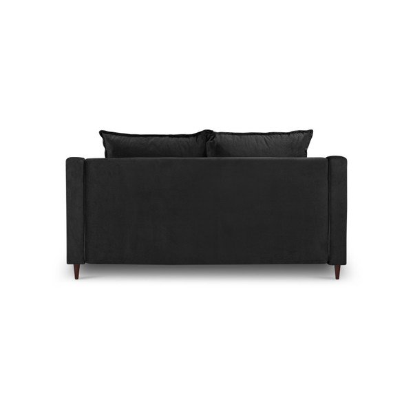 Freesia fekete bársony kanapé, 150 cm - Mazzini Sofas-image-3