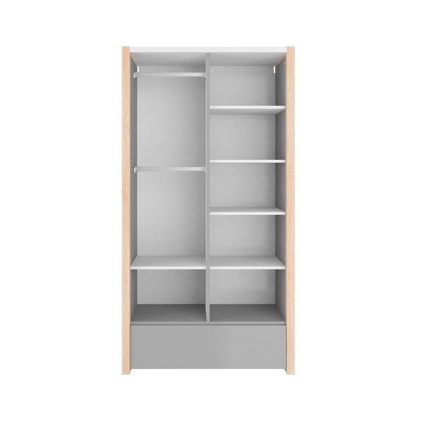 Pinette szürke kétajtós ruhásszekrény - BELLAMY-image-3