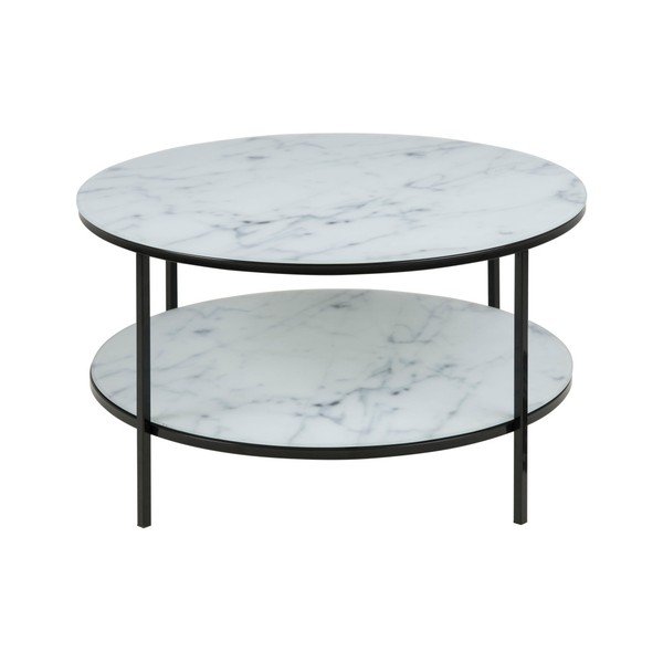 Alisma fehér kerek dohányzóasztal, ø 80 cm - Actona-image-2