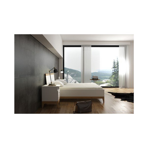 Livia BC kétszemélyes tömör borovi fenyő ágy, 180 x 200 cm - SKANDICA-image-4