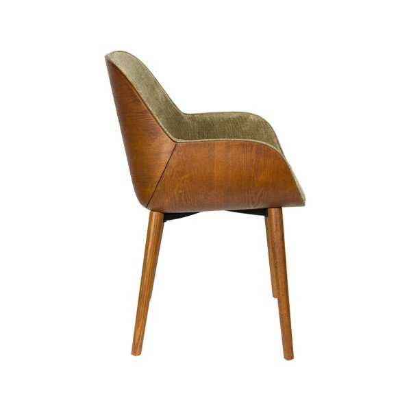 Zöld kárpitozott karfás étkezőfotel Taylor – Dutchbone-image-3