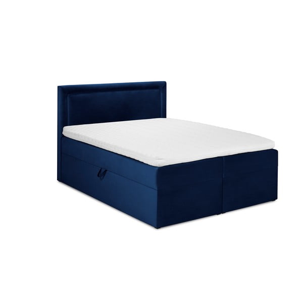 Yucca kék bársony kétszemélyes ágy, 160 x 200 cm - Mazzini Beds
