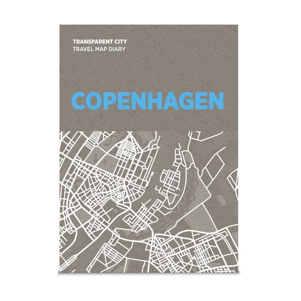 Transparent City Copenhagen írható térkép - Palomar