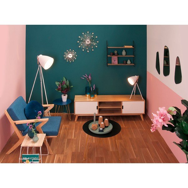 Zig Zag fém állvány fa polcokkal - PT LIVING-image-4