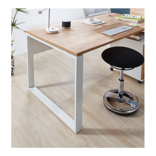 Íróasztal tölgyfa dekorral 158x79 cm Lioni - Germania-image-1