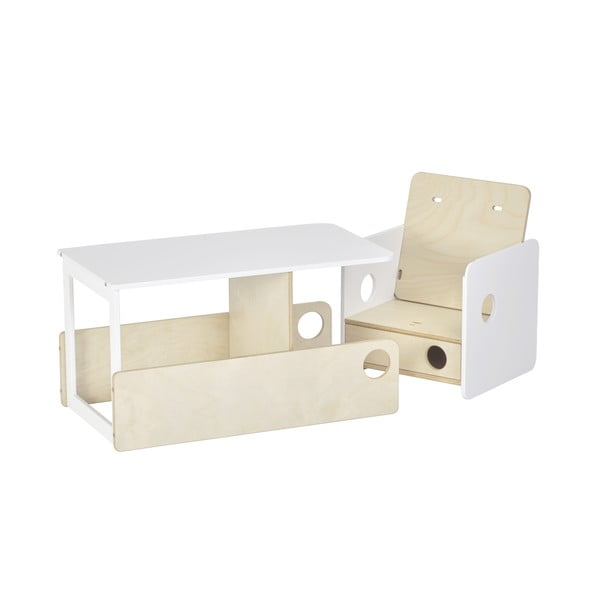 Fehér-natúr színű etetőszék Nuun – Kave Home-image-4