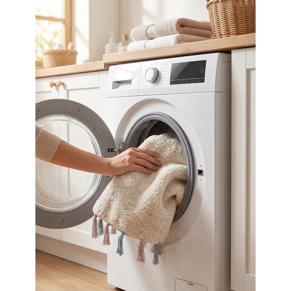 Krémszínű mosható-kézi szövésű pamut gyerek szőnyeg ø160 cm Snuggle Sunna – Hanse Home-image-3