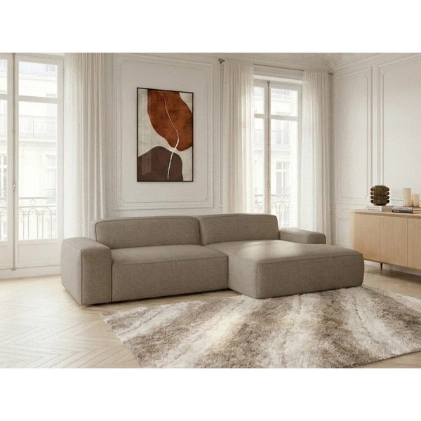 Szürkésbarna kinyitható-elektromos ülésállítással sarokkanapé (jobb oldali) Abel – Bobochic Paris-image-3