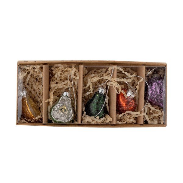 Üveg karácsonyfadísz készlet 5 db-os 5,5 cm Finka – Bloomingville-image-2