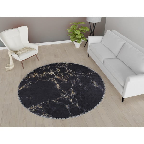 Szürke kerek szőnyeg ø 100 cm - Vitaus-image-1