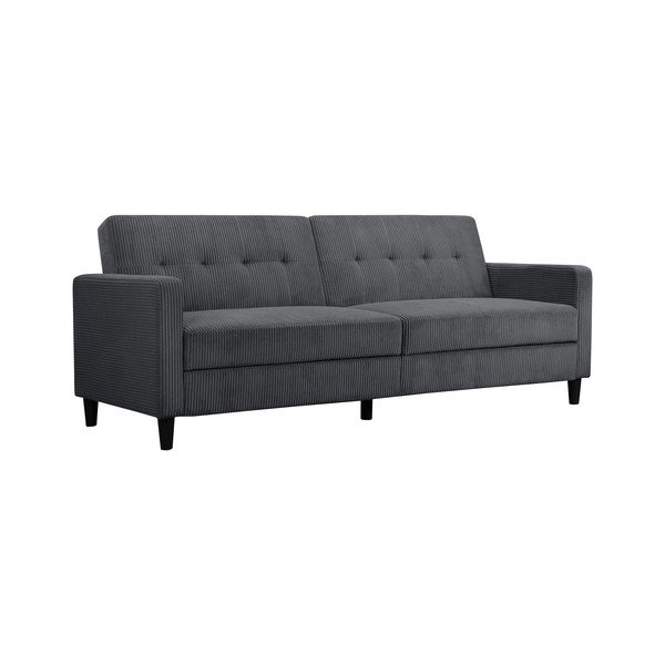 Szürke kordbársony kanapé 203 cm Hartford – Støraa-image-2