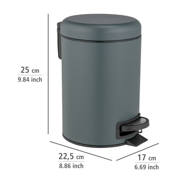 Acél pedálos szemetes 3 l Leman – Wenko-image-3