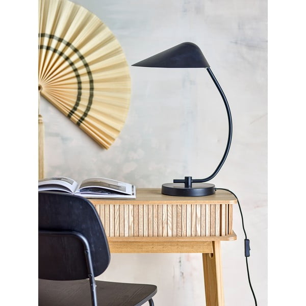 Fekete asztali lámpa fém búrával (magasság 50 cm) Nisella – Bloomingville-image-1