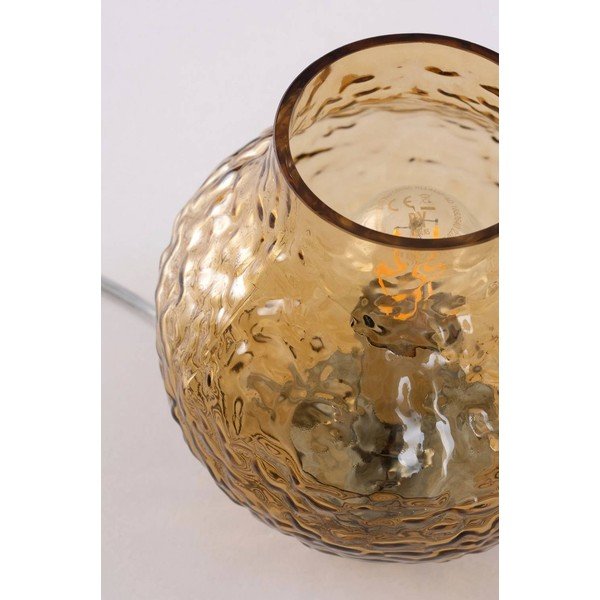 Borostyán színű üveg asztali lámpa (magasság 15 cm) Breen – Jotex-image-3
