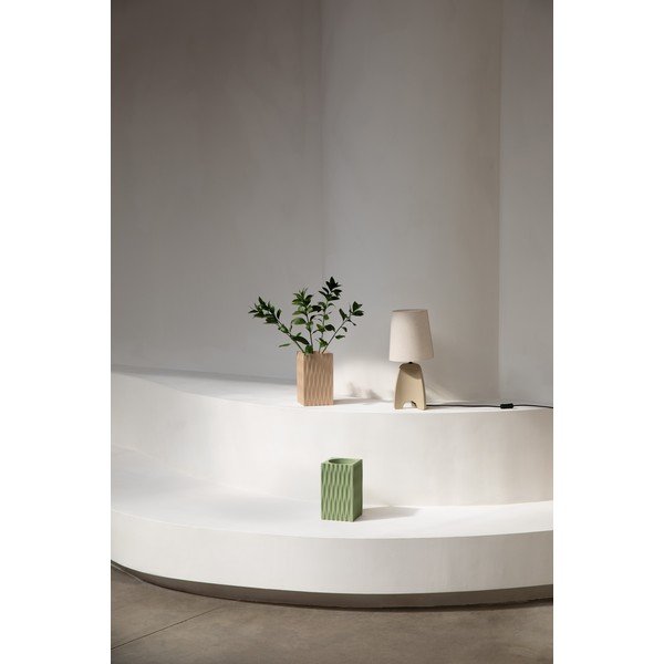 Bézs beton asztali lámpa textil búrával (magasság 45 cm) Saba – Zuiver-image-3