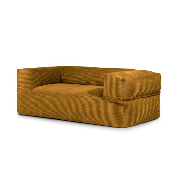 Mustársárga kordbársony babzsákfotel Sofa MooG – SLOWDOWN