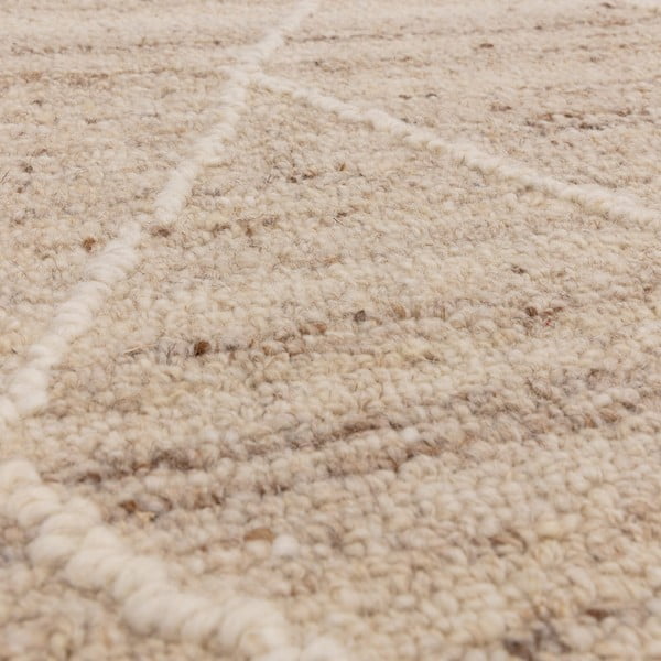 Natúr színű gyapjú szőnyeg 160x230 cm Noah – Asiatic Carpets-image-2