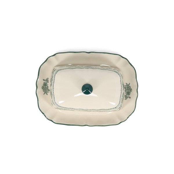 Zöld-elefántcsont színű porcelán vajtartó Cyril – S|P Collection-image-4