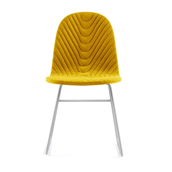 Mannequin V Wave sárga szék fém lábakkal - Iker