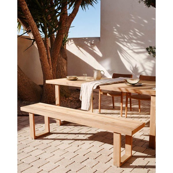 Natúr színű tömörfa kerti pad Canadell – Kave Home-image-1