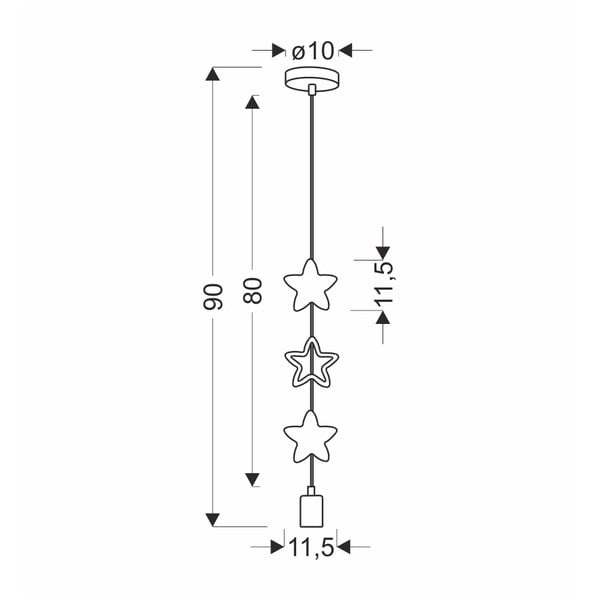 Sárga-fehér gyerek lámpa fém búrával Single – Candellux Lighting-image-2