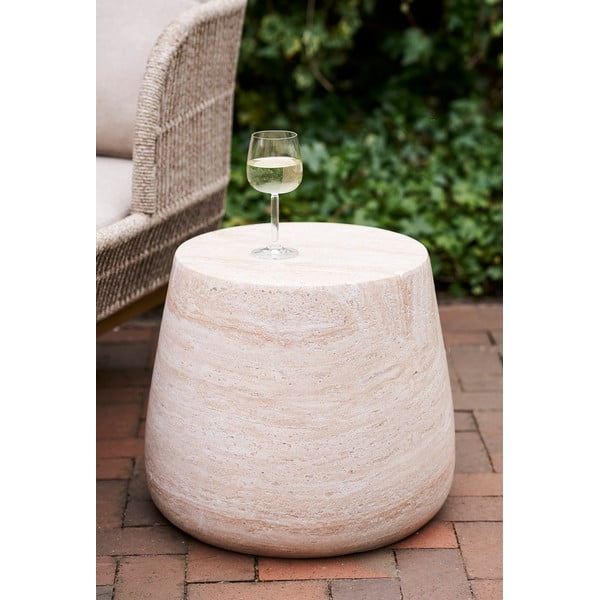 Kő kerek kerti kisasztal ø 47,5 cm Bonn – House Nordic-image-2