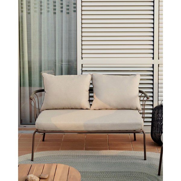 Világoszöld-bézs kerti kanapé Salguer – Kave Home-image-1