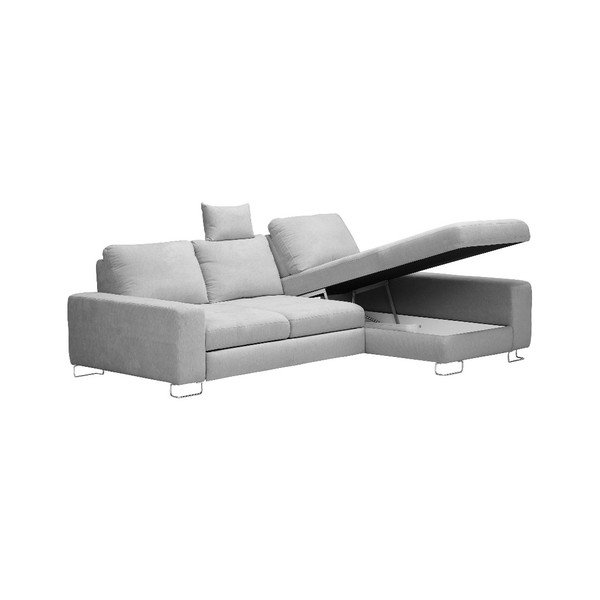 Alpha világos szürke jobb oldali kinyitható sarokkanapé - Windsor & Co Sofas-image-3