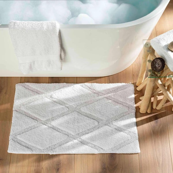 Fehér fürdőszobai kilépő 50x80 cm Thais – douceur d'intérieur-image-1