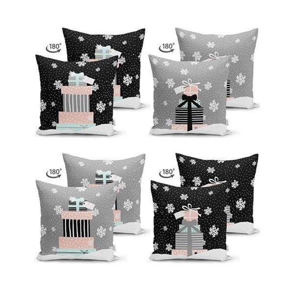 Párnahuzat szett 4 db-os karácsonyi mintával 43x43 cm Merry Christmas – Mila Home-image-2