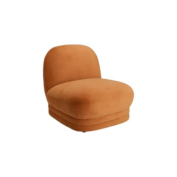 Narancssárga bársony fotel Cocos – Ellos Home