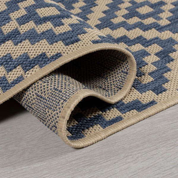 Kék-bézs kültéri szőnyeg 200x200 cm Moretti - Flair Rugs-image-3