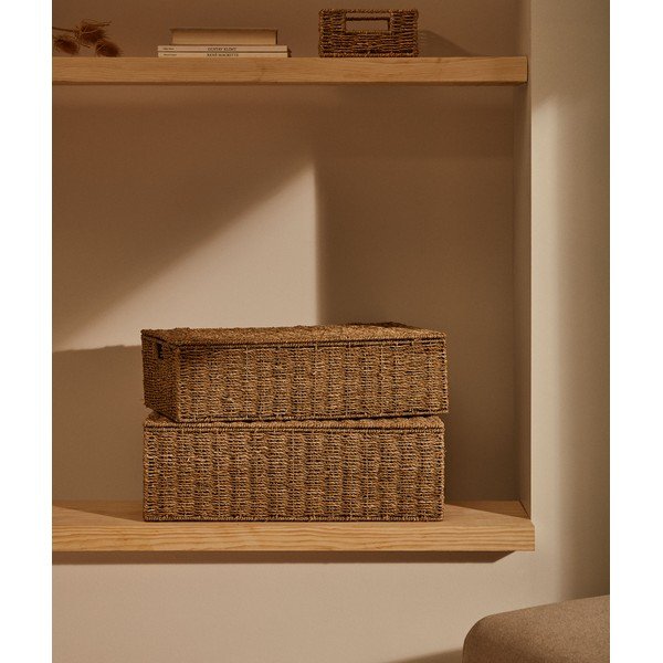 Tengerifű tárolókosár szett 2 db-os 40x60x21 cm Tossa – Kave Home-image-2