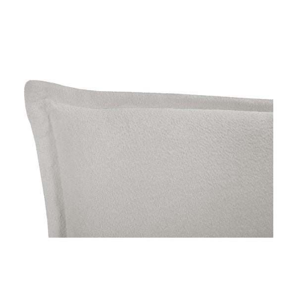 Világosszürke kárpitozott ágyneműtartós franciaágy ágyráccsal 140x200 cm Armie – Milo Casa-image-4