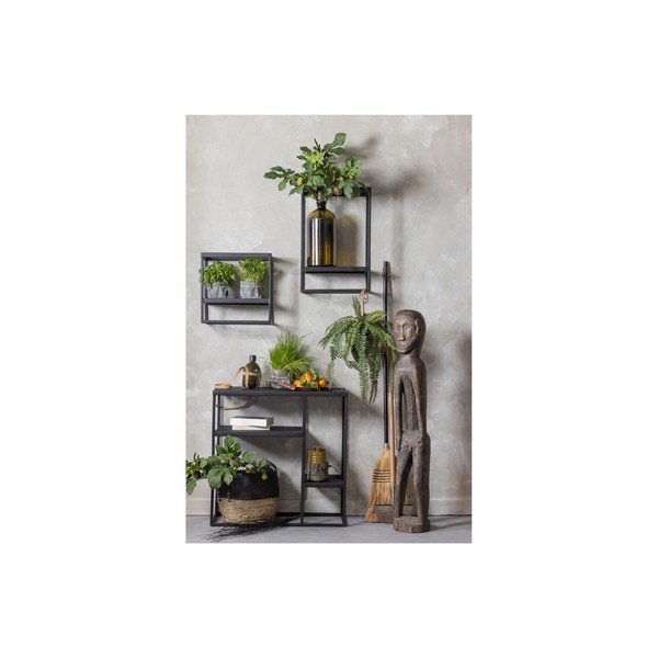 Fekete fém fali polc 40x40 cm Febe – WOOOD-image-3