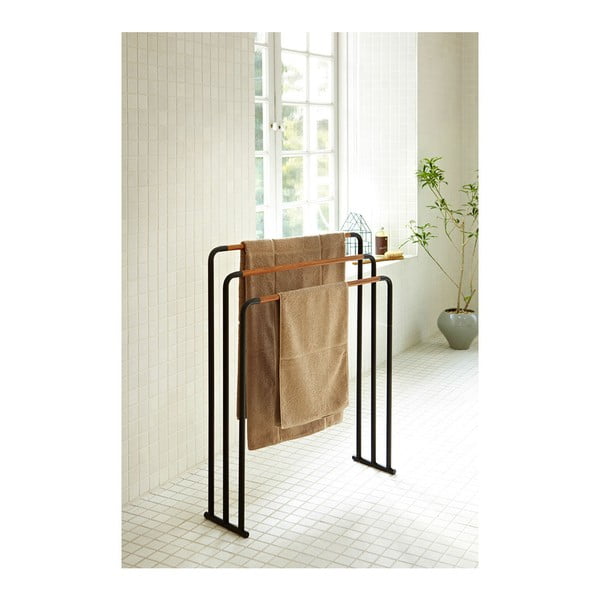 Plane fekete törölközőtartó állvány - YAMAZAKI-image-2