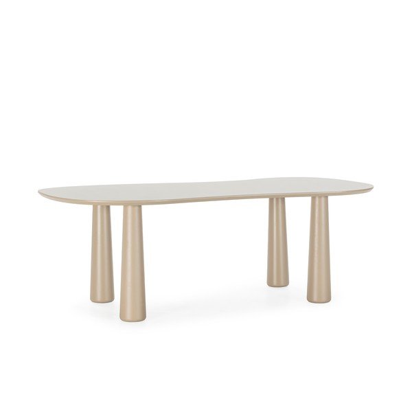 Bézs dohányzóasztal borovi fenyő asztallappal 110x220 cm Nahia – MOME-image-3