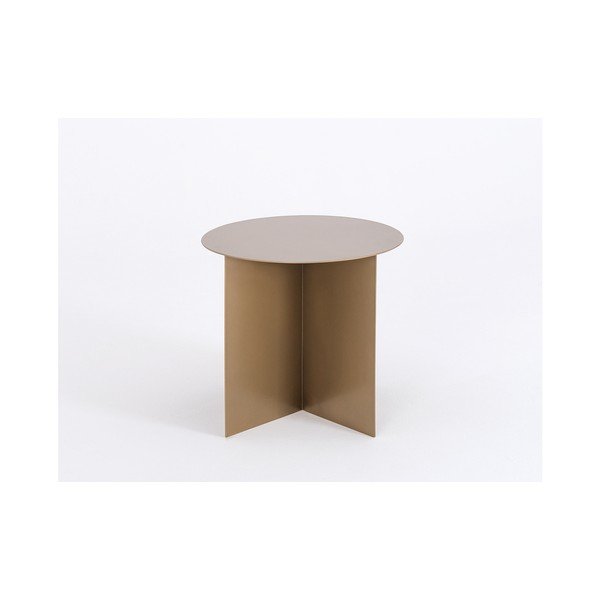 Oli aranyszínű fém dohányzóasztal, ⌀ 50 cm - Costum Form-image-1