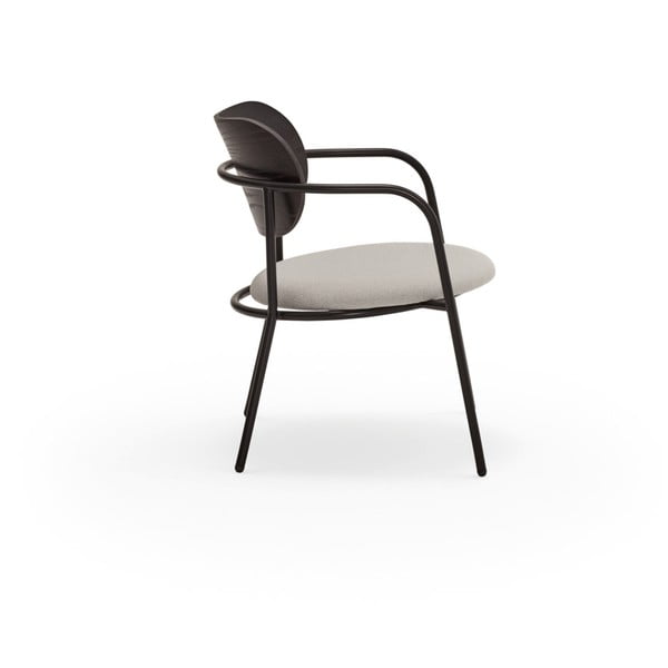 Fekete-szürke fotel kőrisfa dekorral Eclipse - Teulat-image-3