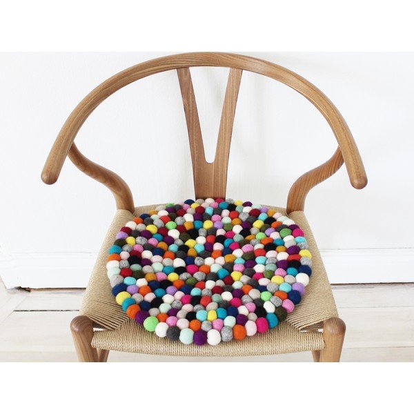 Ball Chair Pad Multi Pang golyós, gyapjú székpárna, ⌀ 39 cm - Wooldot-image-3